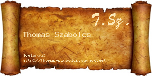 Thomas Szabolcs névjegykártya