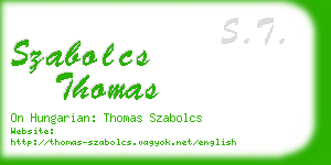 szabolcs thomas business card